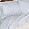 4pcs 100% Luxury Silk Stripe Set Light Blue