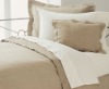 4pcs 100%nature linen bedding set with shell button