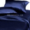 4pcs Dark Blue Color  Mulberry Silk Bedding Sets