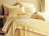 4pcs Luxurious Silk Jacquard Bedding Sets Gold Color