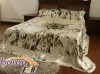 4pcs Printed silk bedding sets