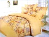 4pcs Printing patter with embroidery bedding set