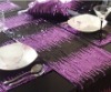 5+5mm purple fashion table sequin fabric
