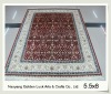 5.5x8Chinese handmade 100% silk turkish Herek design hand knotted carpet and rugs