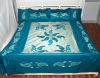 5 PC BOHO INDIAN VINTAGE SILK SARI BEDSPREAD BED SHEET