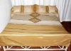 5 PC BOHO INDIAN VINTAGE SILK SARI BEDSPREAD BED SHEET
