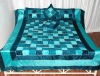 5 PC BOHO INDIAN VINTAGE SILK SARI BEDSPREAD BED SHEET