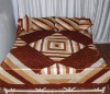5 PC BOHO INDIAN VINTAGE SILK SARI BEDSPREAD BED SHEET