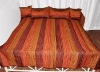 5 PC BOHO INDIAN VINTAGE SILK SARI BEDSPREAD BEDCOVER