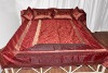 5 Pcs Indian Embroidery Silk Sari Bedspread Bed cover