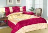 5Pcs Satin Embroidery Comforter Set
