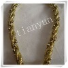 5mm 3strands golden metallic beads trim cord for decorative