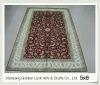 5x8Chinese handmade 100% silk turkish Herek design hand knotted carpet and rugs
