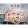6-10pcs Girl Embroidery Baby's Bedding Set Pink