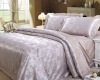 60s 100% cotton satin  jaquard bed sheet