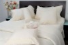 6PCS elegant plain beige bedding set / bed linen for hotel and home