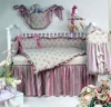 6pcs baby girl crib bedding