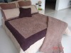 7 pcs faux suede comforter bedding set