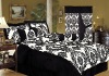 7Pcs Flocking Patchwork Comforter Set