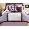 8 Pieces Patchwork - Pin Tuck, Comforter Set / Bedding Set / Bed-in-a-bag, Queen & King Size, Many Color Options, Machine Washab