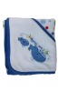 80% cotton 20%polyester cute embroidered whale baby towel with hood