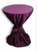 82cm diameter 145cm height burgundy Jersey Bistro scuba cocktail table cover and tablecloth with sash Stehtischhusse