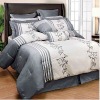 8Pcs Embroidery Comforter Set