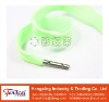 8mm wonderful green flat shoelace with metal tips