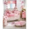 9pcs baby girl crib bedding