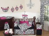 9pcs emborider infant crib bedding
