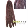 AKLTF10 fox fur trimming. 100% real fox fur with dyed color. Fur trimming on sell in wholesale price