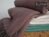Acrylic Basketweave Knit Throw