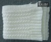 Acrylic cable knit blanket