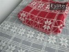 Acrylic christmas snowflake knitted throw
