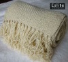Acrylic fringed blanket