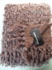 Acrylic loop yarn throw, boucle throw