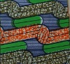 African Indian Blue Real Wax Fabric