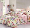 Allen's garden 100% cotton printed bed cover set with 4 pcs
