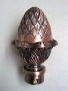 Aluminium curtain rod finials in antique copper