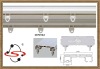 Aluminum curtain rail,fashion curtain rail