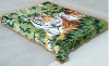 Animal green 100% polyester blanket