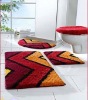 Anti-slip microfiber 4 piece bath rug set