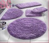 Anti-slip microfiber 5 piece bath rug set