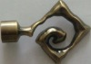 Antique brass curtain finial & curtain accessory