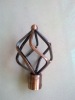 Antique copper rod end finial