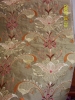 Art Decco Embroidered Dupioni Fabric