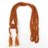 BROWN SEED BEADS BEADED CURTAIN TIE BACK TASSEL