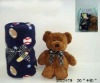 Baby Blanket W/teddy Bear