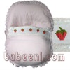 Baby Car Seat Cover With Hand Smocking Embroidery Of Strawberry