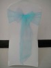 Baby blue organza chair sash (spandex chair cover)